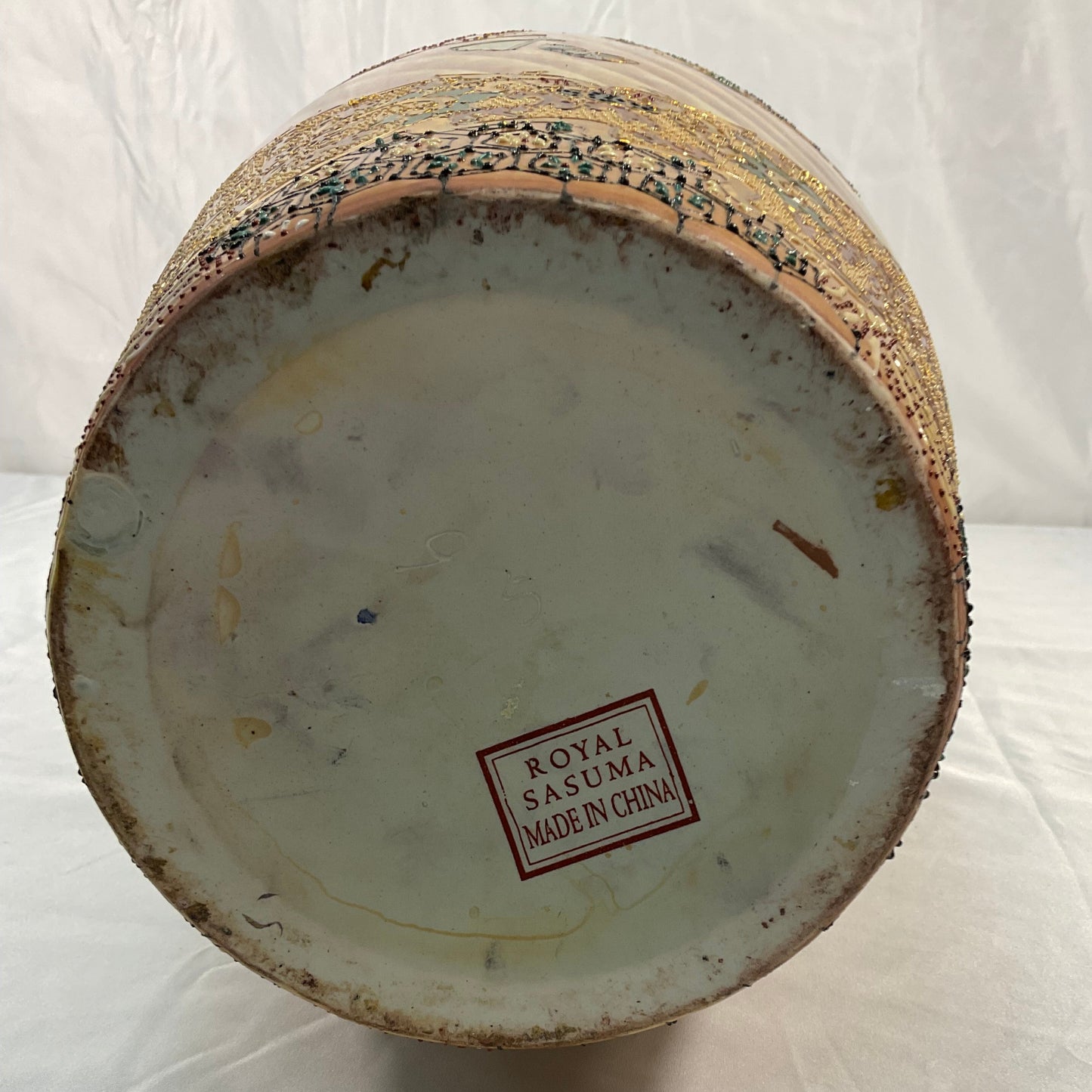 Royal Sasuma Vintage Hand-Painted Porcelain Vase Ornate Japanese Design