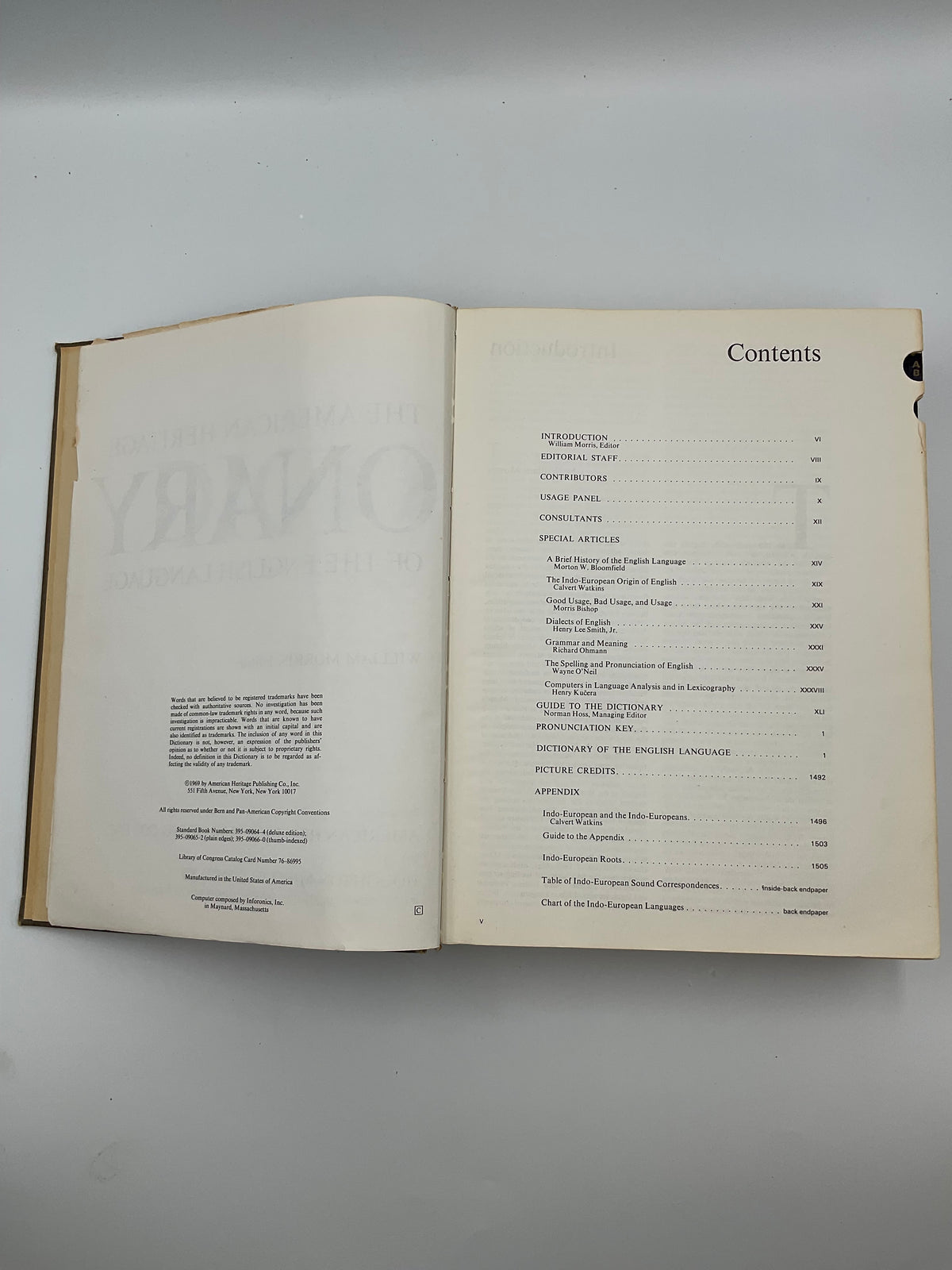 Vintage 1969 The American Heritage Dictionary English Language Hardcover