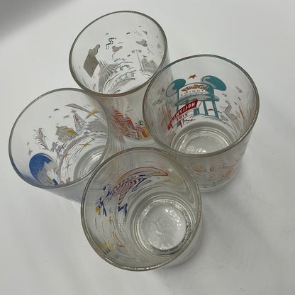1996 McDonald’s Walt Disney World 25Th Anniversary Tumblers Set Of 4