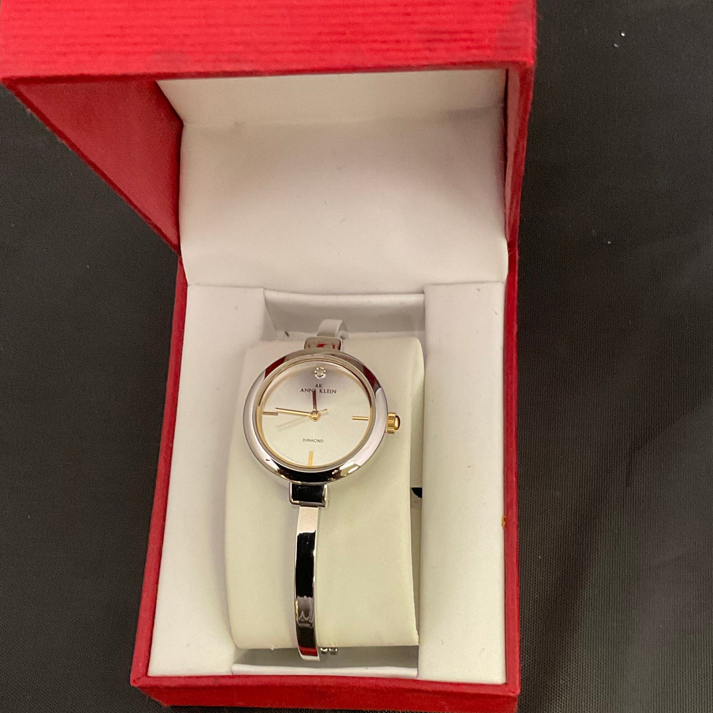 Anne Klein Genuine Diamond Bangle Watch