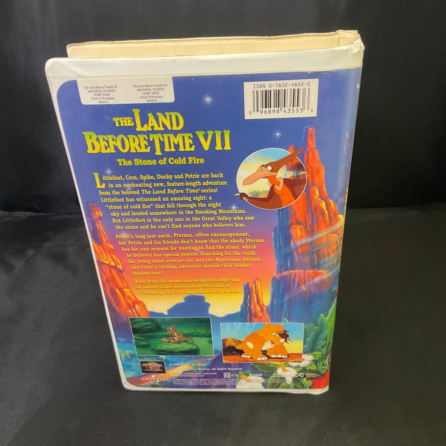 The Land Before Time VII The Stone of Cold Fire VHS Tape