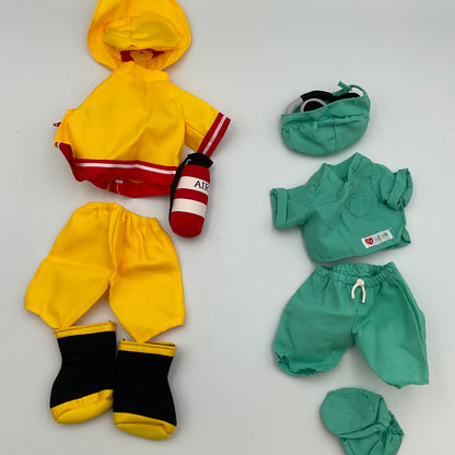 Ty Gear Beanie Kids Fireman and Doctor Set Outfits