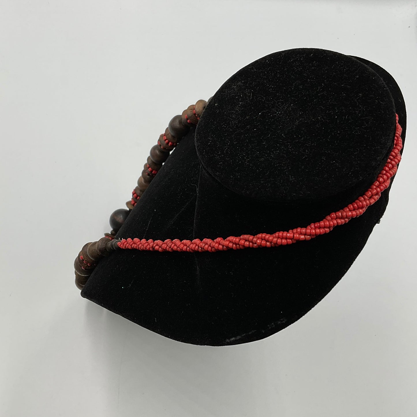 Red/Brown Ball Design Beaded Necklace