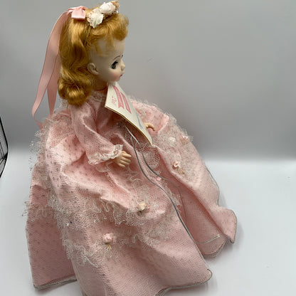 Vintage Madame Alexander Cinderella Doll 1516 with Orginal Box, pink dress