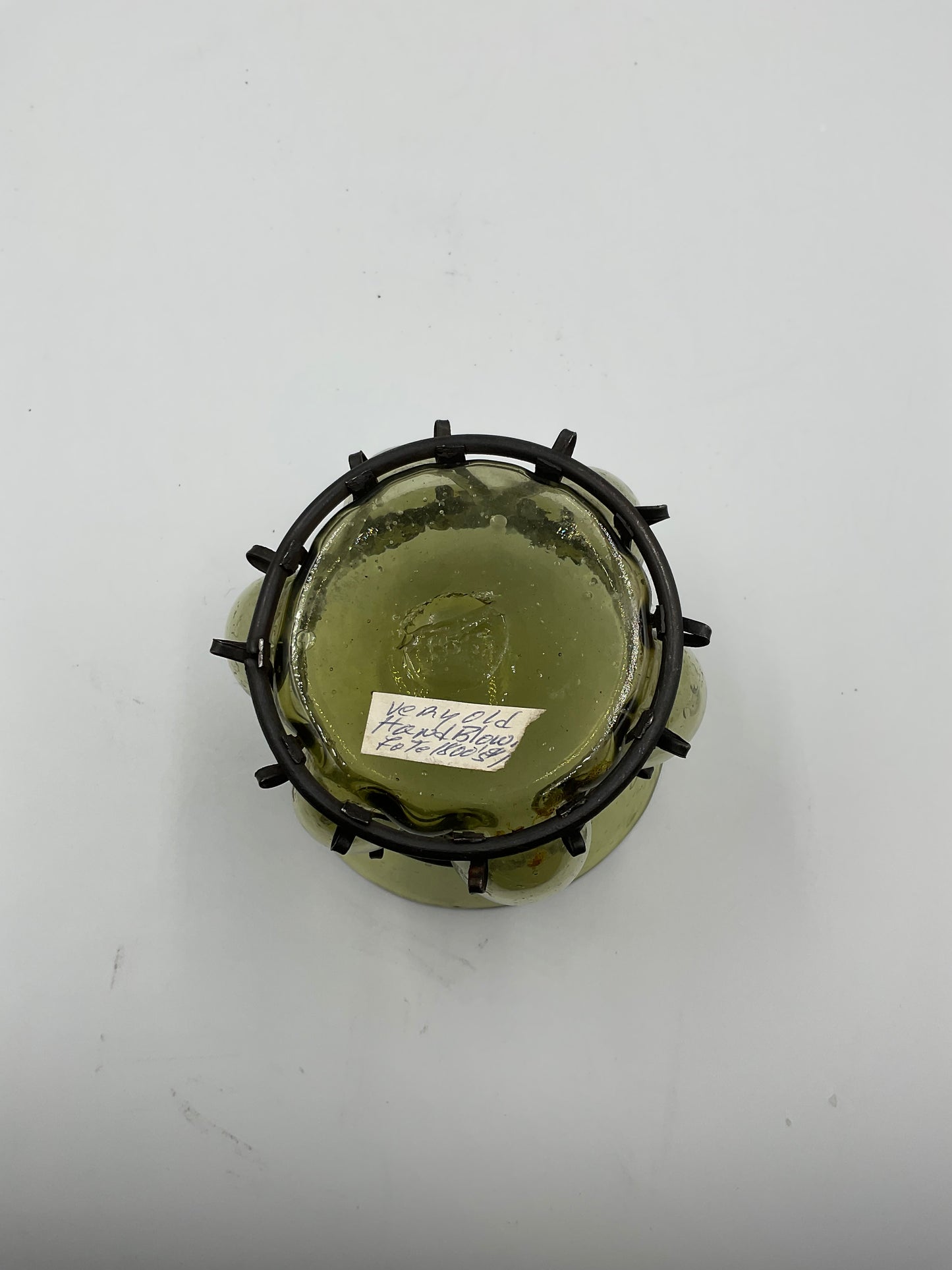 Antique 1800’s Hand Blown Glass Candle Holder