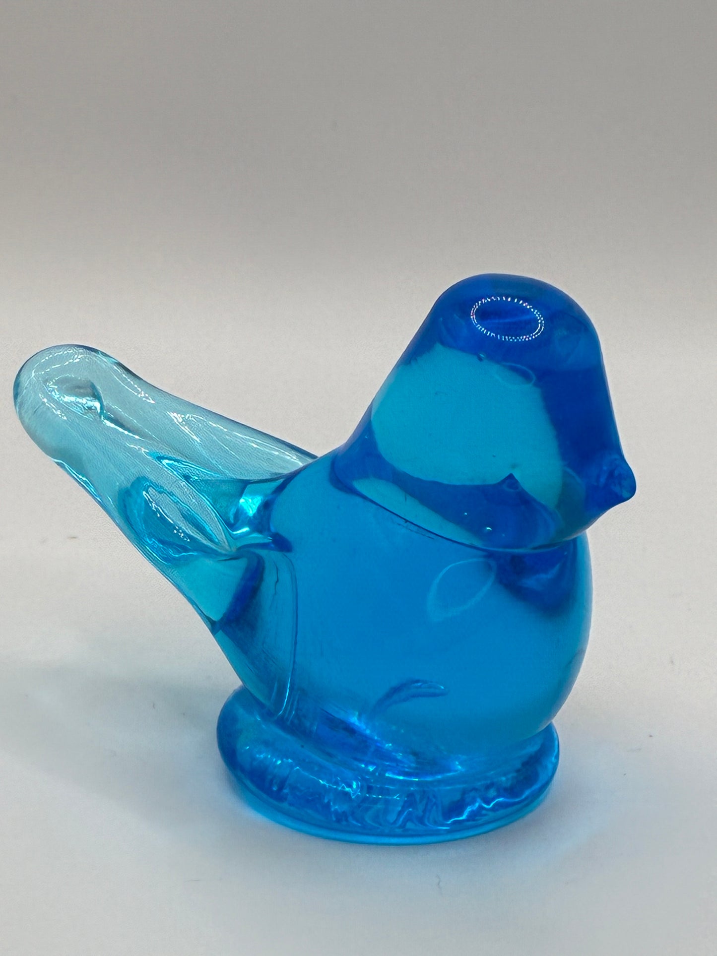 Handmade Artisan Glass "Grandma's Bluebirds" Blue Bird Figurine