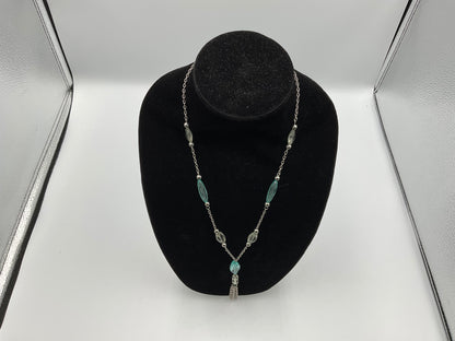 Crystal Blue Beaded Necklace