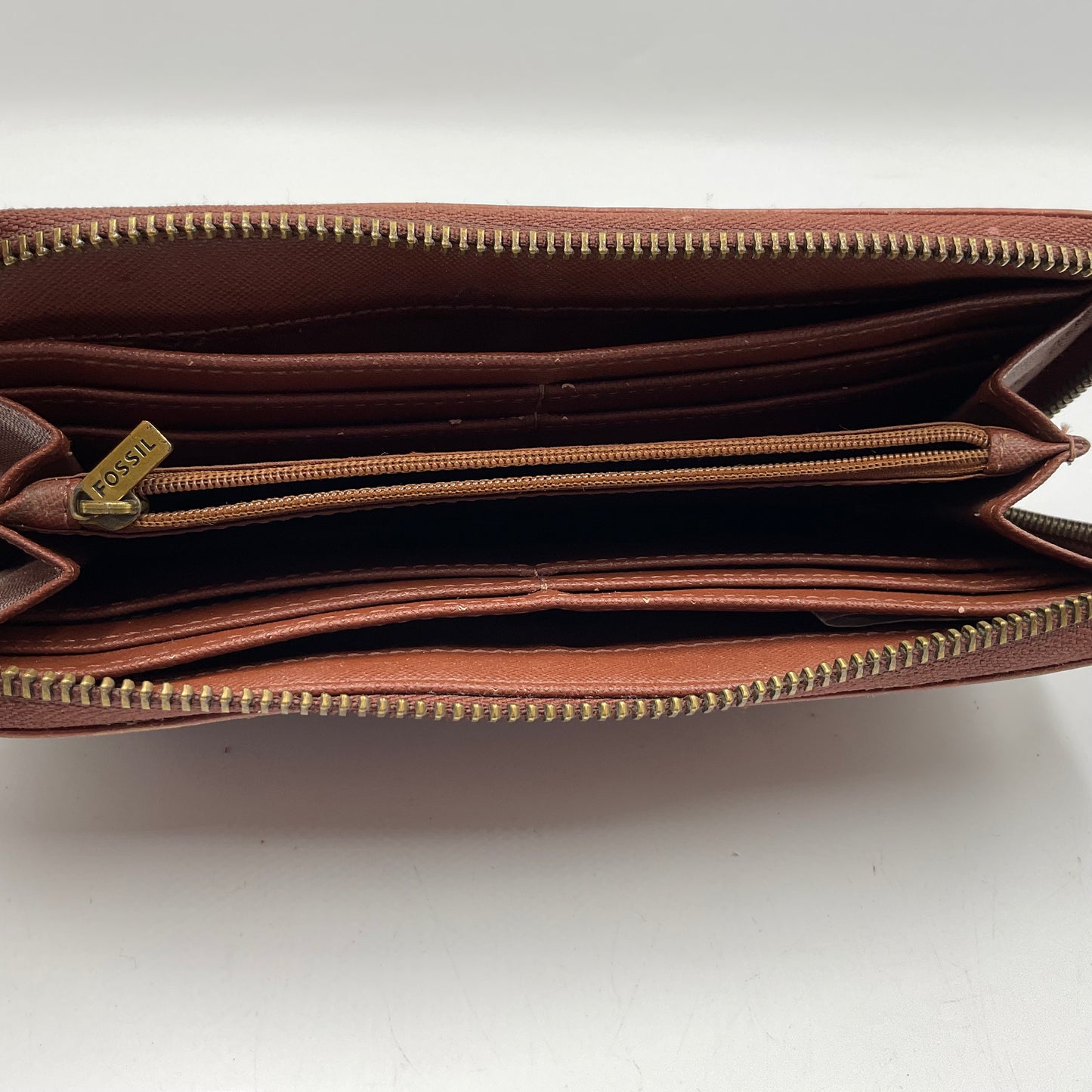 Fossil Tiegan Brown Leather Wallet