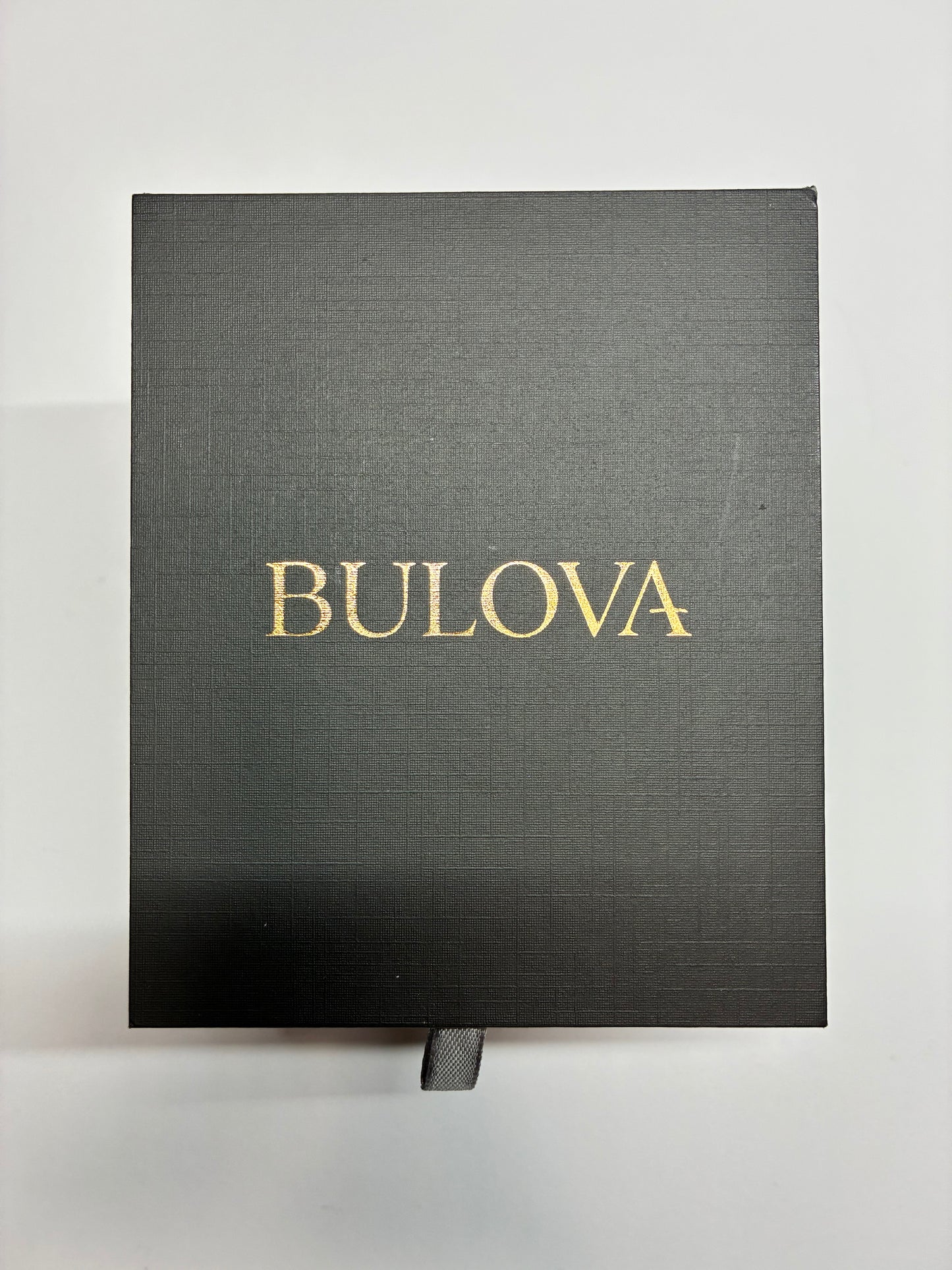 Bulova Diamond Accent Corporate Collection Women's Watch New in Original Box Gold-Tone Sunray Dial Black Leather Straps