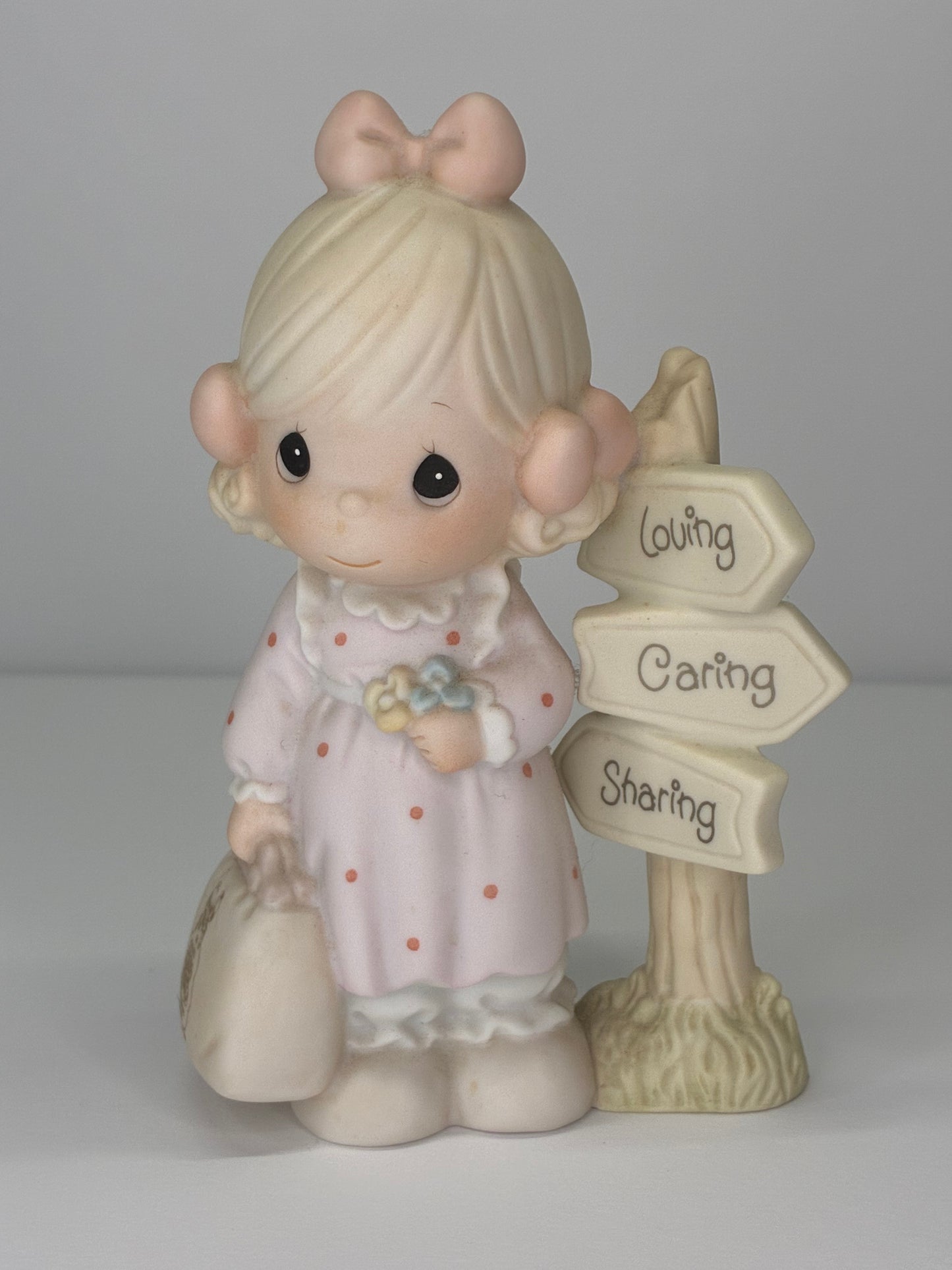 Precious Moments Vintage 1993 Symbol of Membership Loving Caring and Sharing Along the Way