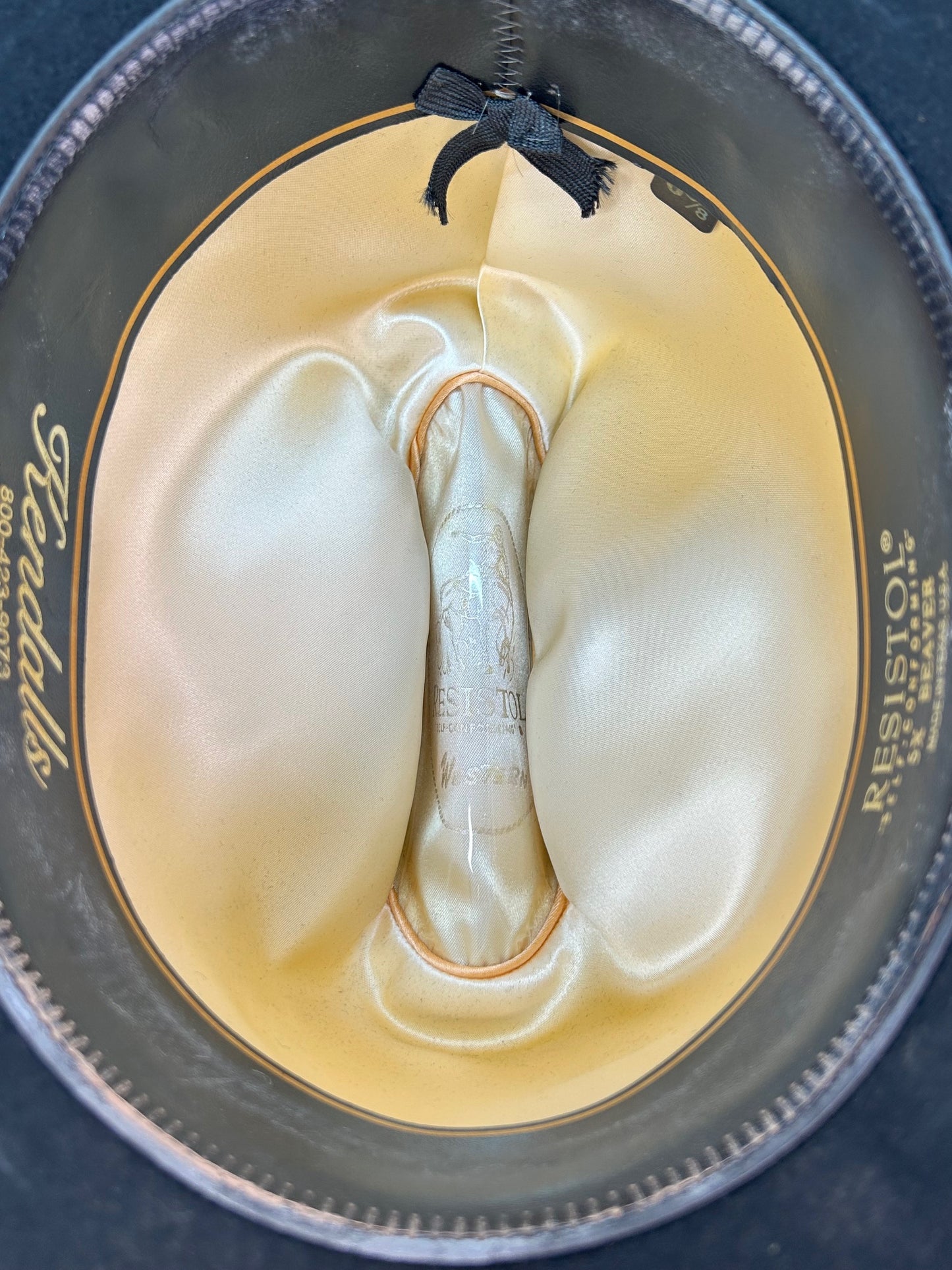 Resistol Self Conforming 5X Beaver Black Cowboy Hat Size 6 5/8" Crown 4.5" Brim 4" with Case