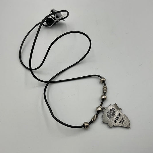 Atlanta Falcons NFL Logo Pendant Black Cord Necklace