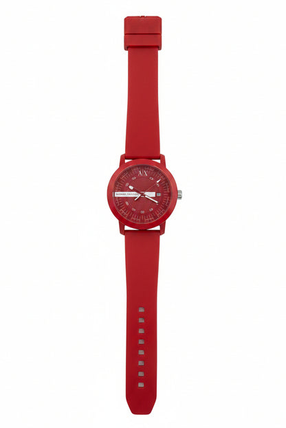 Armani Exchange AX Red Rubber Watch New Battery Working Condition
