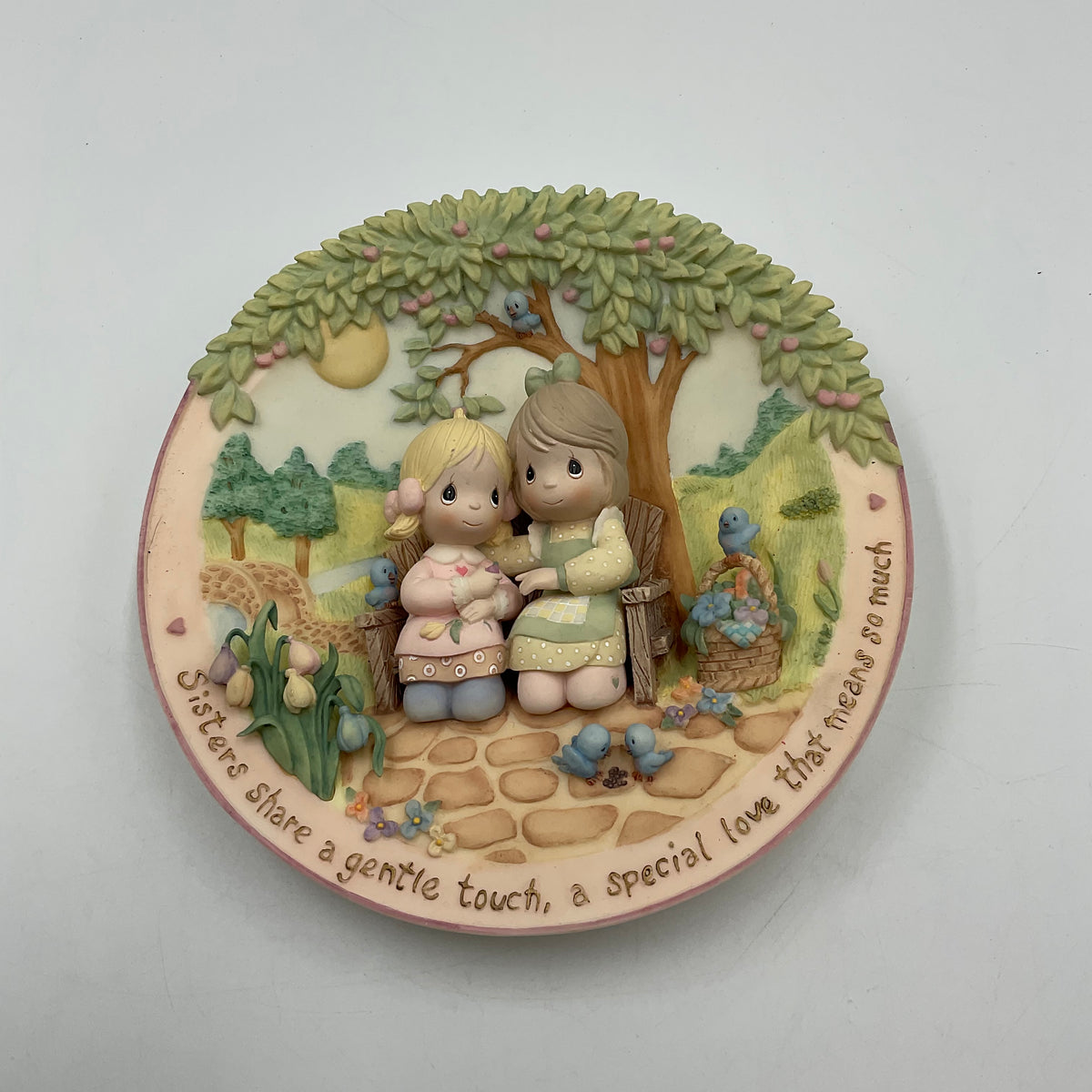 Precious Moments “Gentle Touch- Sister’s Are Forever” 3D Sculpted Collector’s Plate