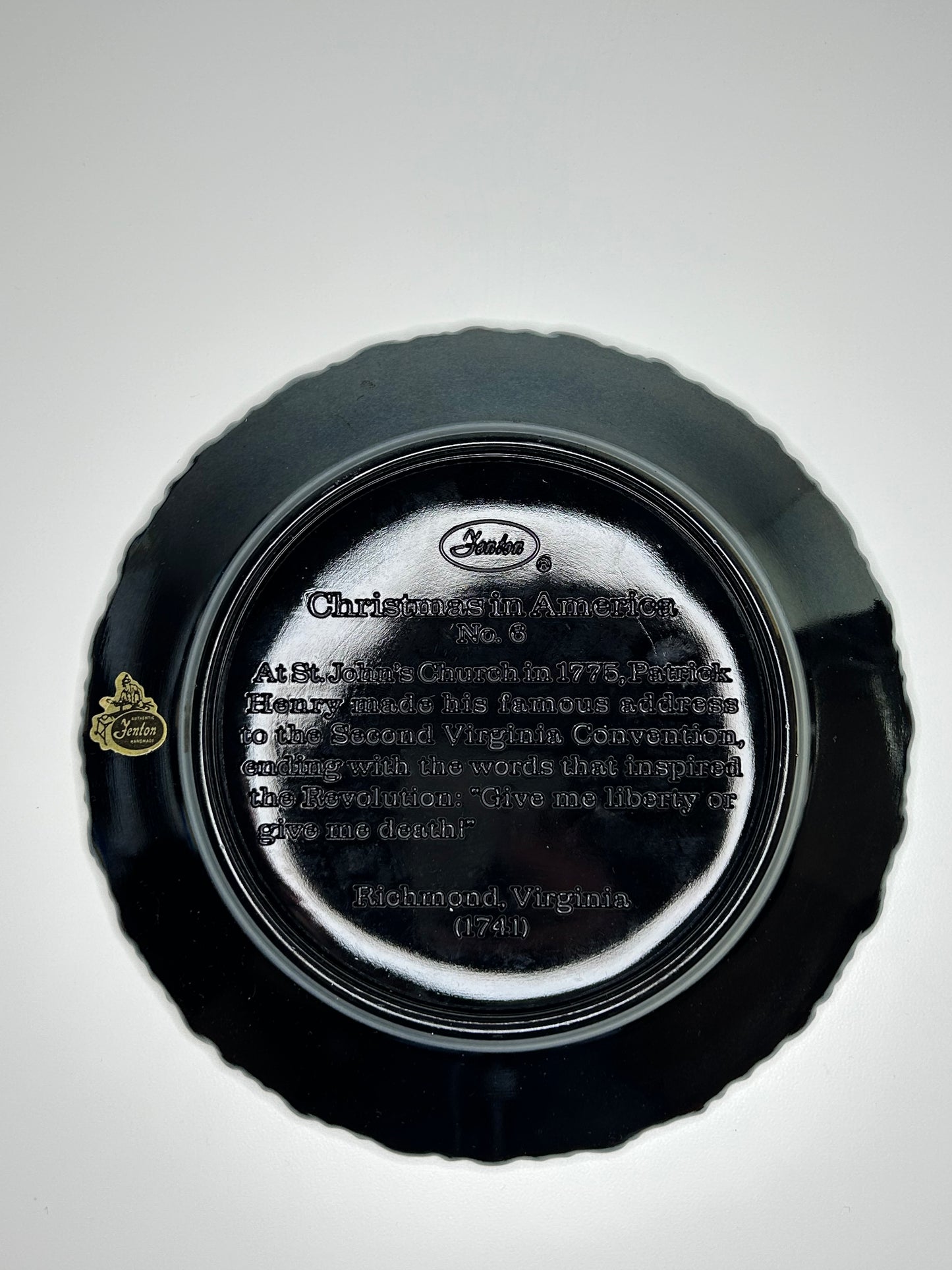 Fenton Carnival Glass 1975 Plate #6