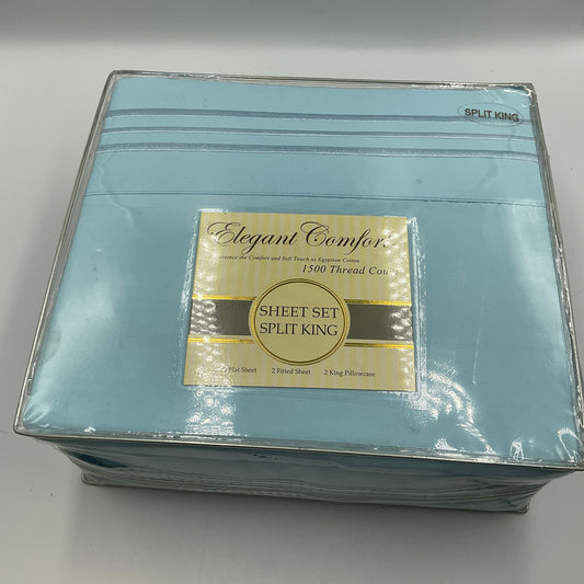 Elegant Comfort Sheet set Split King Blue