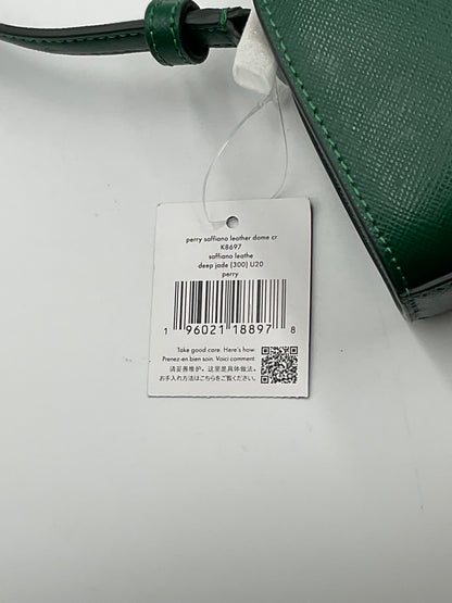 Kate Spade New York Forest Green Cross Grain Designed Leather Cross Body Bag