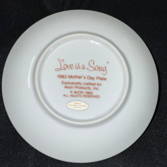 Mother's Day Vintage 1983 Avon Commemorative Plate Love is a Song for Mother New in Box