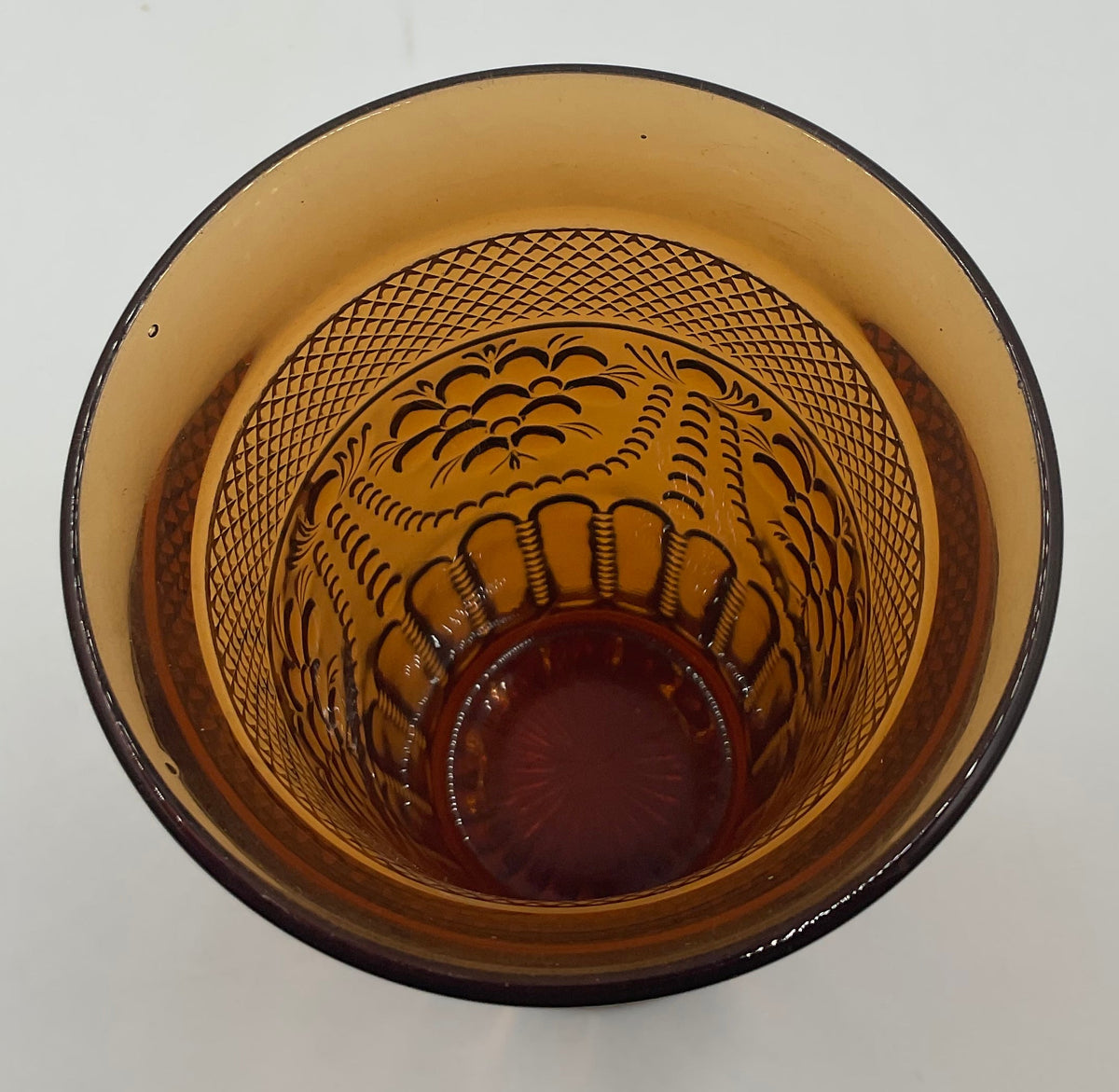 Vintage Imperial Glass Chroma Dark Amber Iced Tea/Water Glasses Tumblers, set of 3
