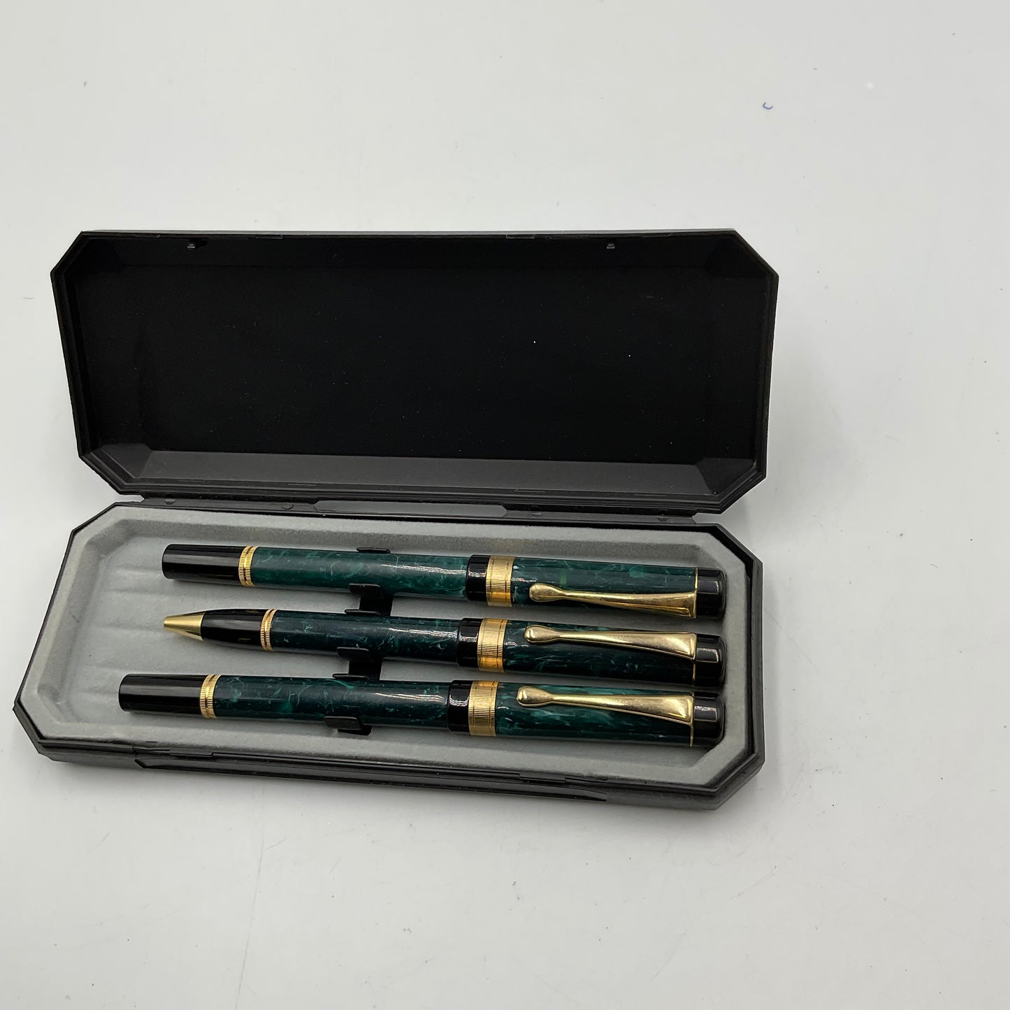 Green Marble Effect Pen Set
