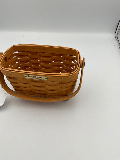 Longaberger Small Rectangle Wooden Basket