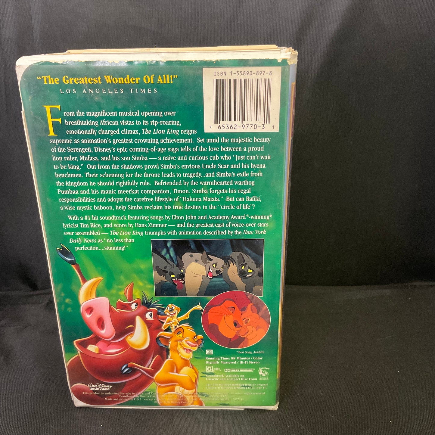 Disney’s The Lion King VHS Tape