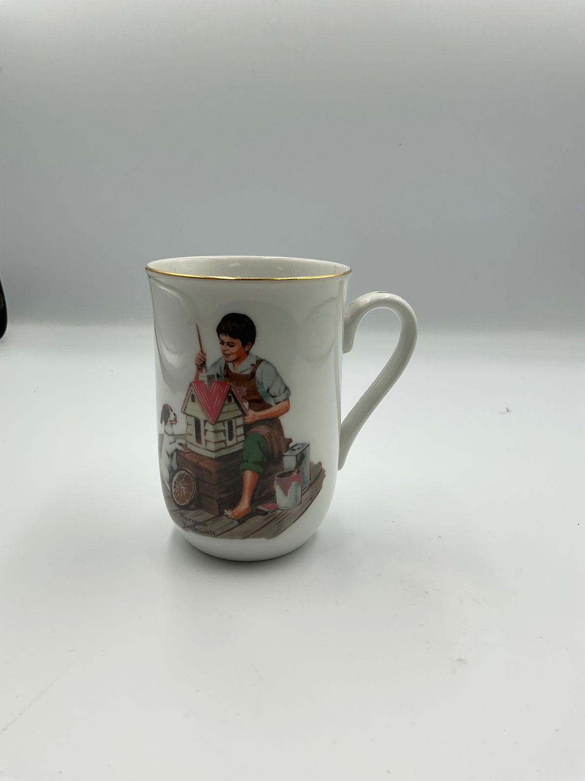 Norman Rockwell Museum Vintage 1982 8 Ceramic Mugs