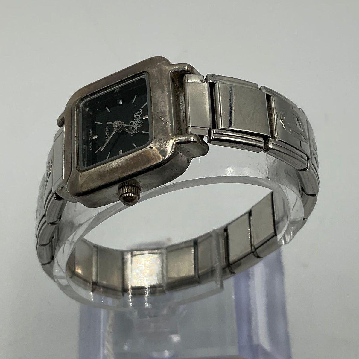 Pampered Chef Square Stainless Steel Quartz Analog Watch Working New Battery