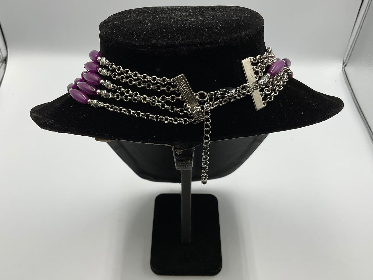 Purple Long Beaded Necklace