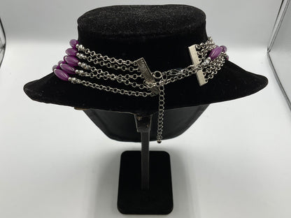 Purple Long Beaded Necklace