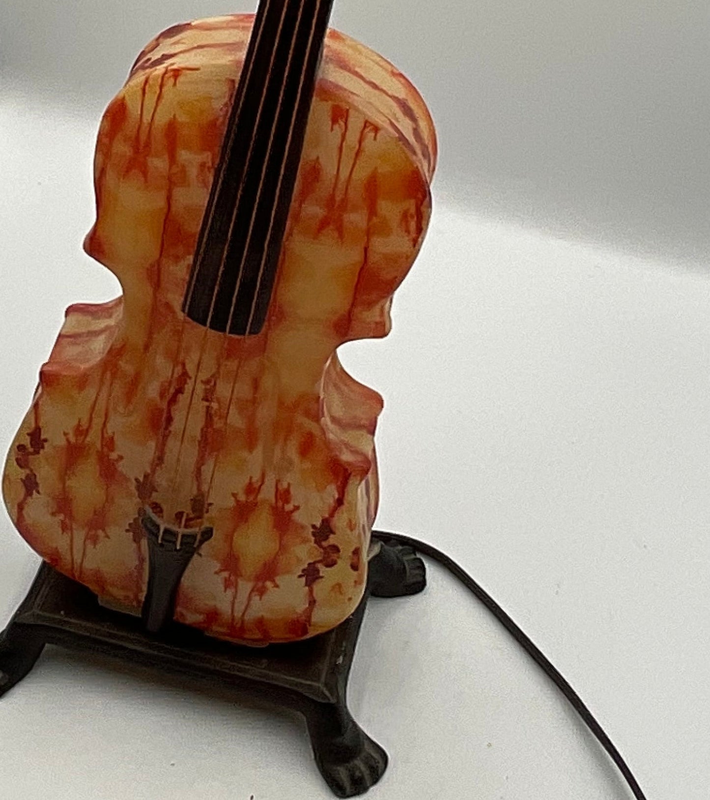 Vintage Murano-style Art Glass Violin Table Lamp
