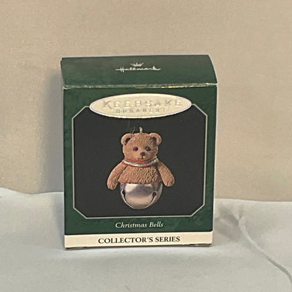 Hallmark Keepsake Miniature Ornament Christmas Bells Series 4th 1998 Bear