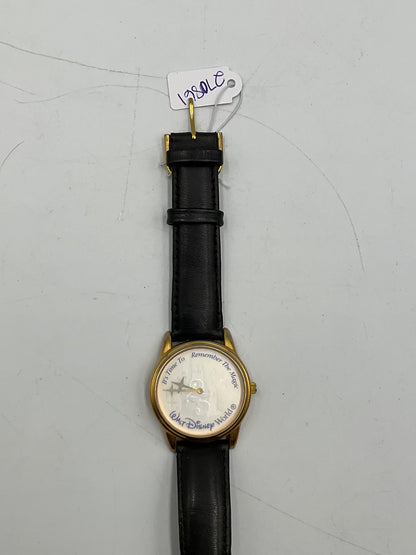 1997 Disney World 25th Anniversary Eastman Kodak Watch Black Leather Working