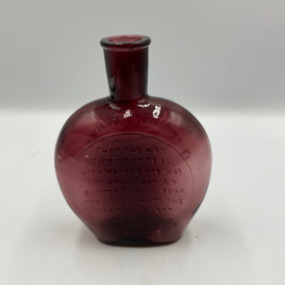 Vintage Wheaton Amethyst Carnival Glass Bottle