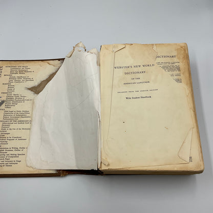 Vintage Webster's New World Dictionary Senior Edition With Student Handbook