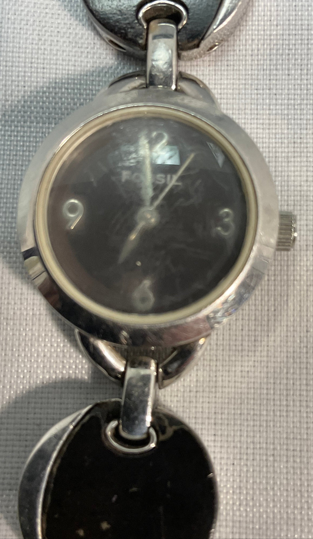 Fossil ES1871  Black & Silver Stainless Steel Watch (Needs Battery)