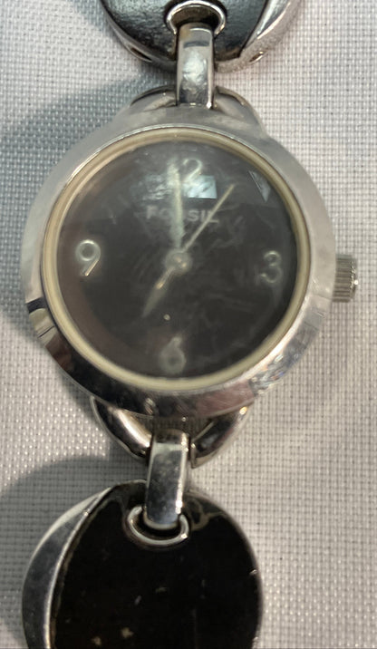 Fossil ES1871  Black & Silver Stainless Steel Watch (Needs Battery)