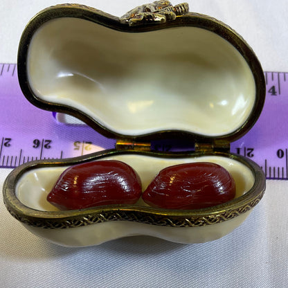 Peint Main Limoges France Limited #d 249/300 Collectible Authentic Vintage Hand Painted Porcelain Peanut