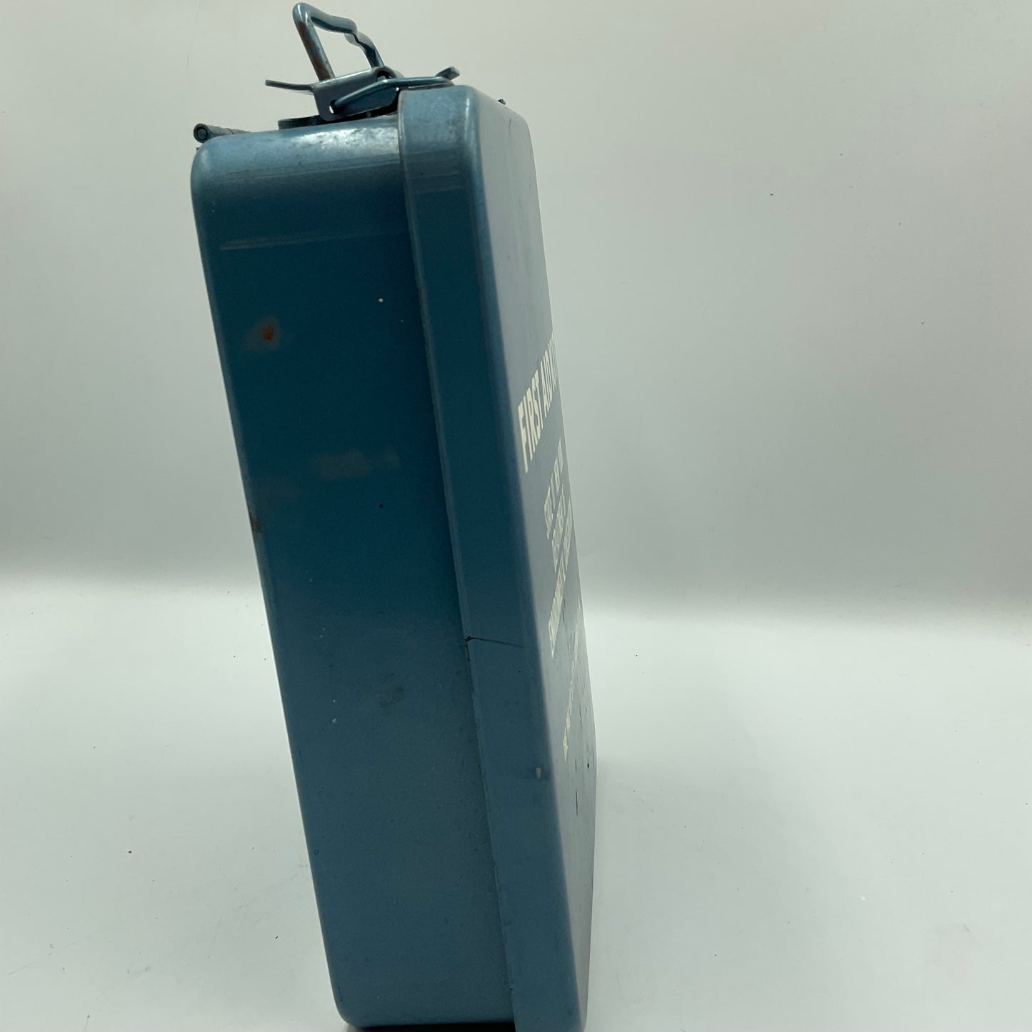 Vintage Blue Metal First Aid Kit