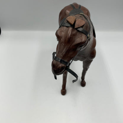 Vintage Leather Wrapped Horse Figurine