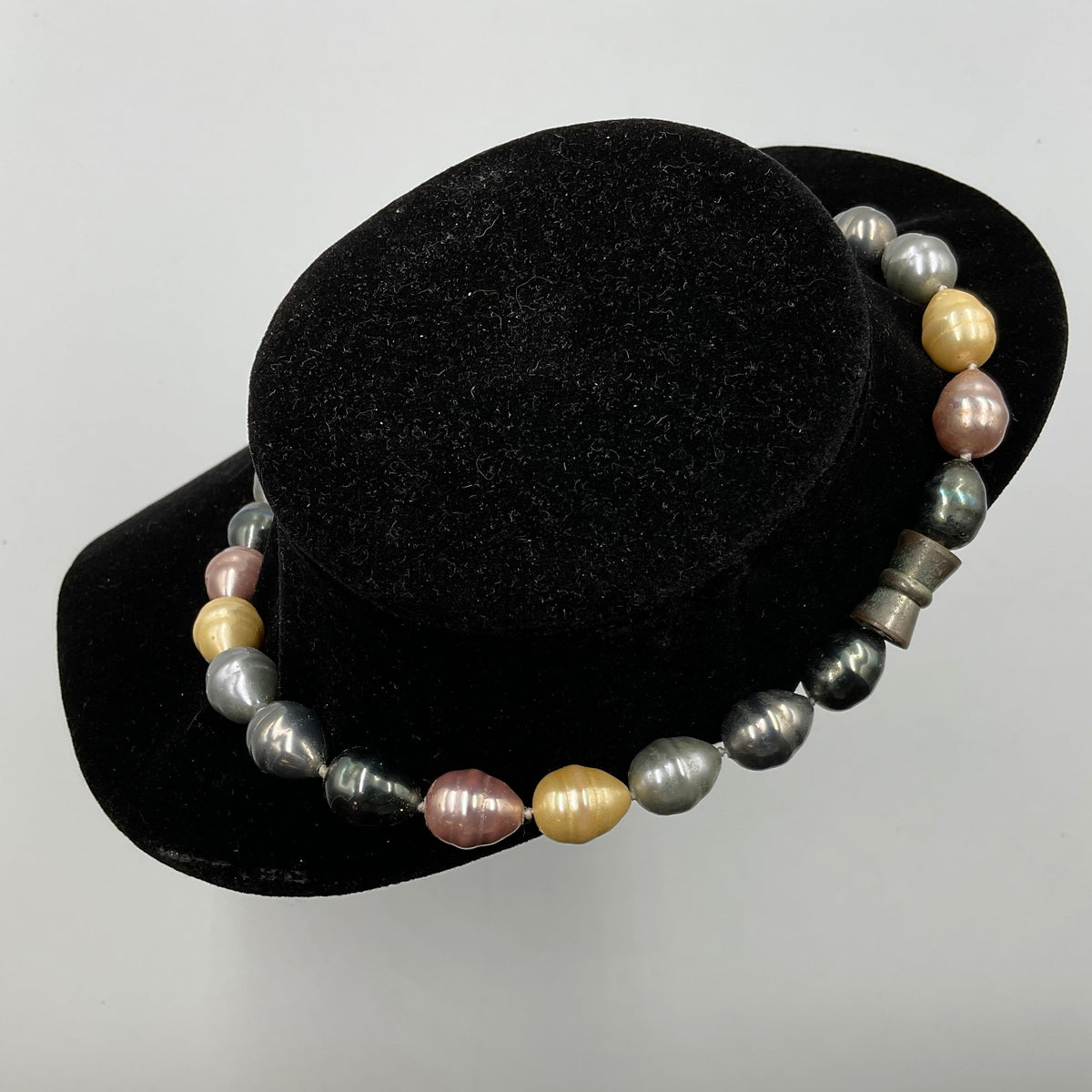 Multi Colored Egg Shape Bead Necklace