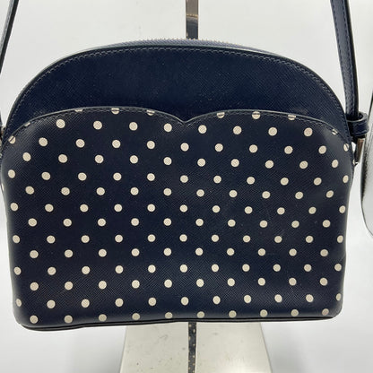 Kate Spade Payton Dome Crossbody Navy Blue with White Dots