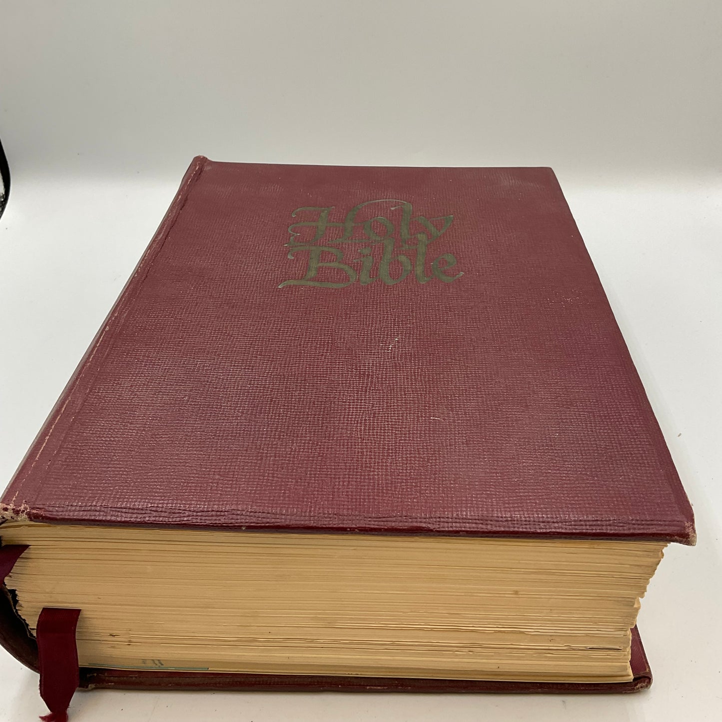 Vintage Hardcover Edition of the Holy Bible by J.J. Little & Ives Co.