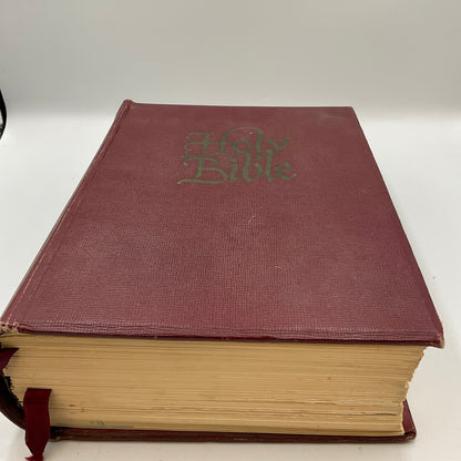 Vintage Hardcover Edition of the Holy Bible by J.J. Little & Ives Co.