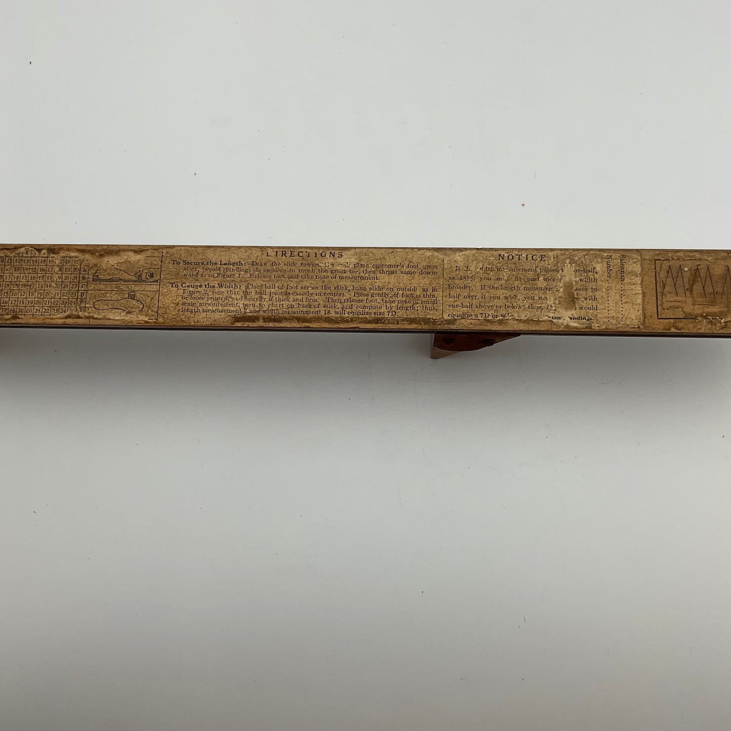 Vintage wooden Foot Measuring device