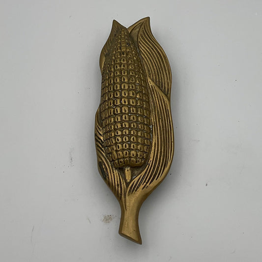 Vintage Solid Brass Corn on the Cob Door Knocker Farmhouse Decor