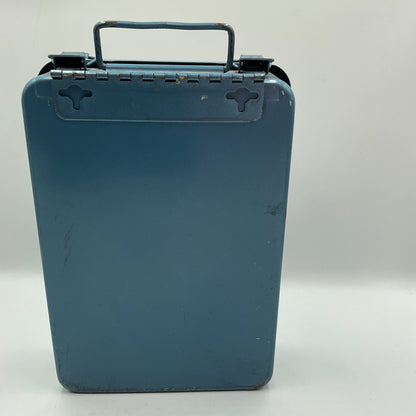 Vintage Blue Metal First Aid Kit