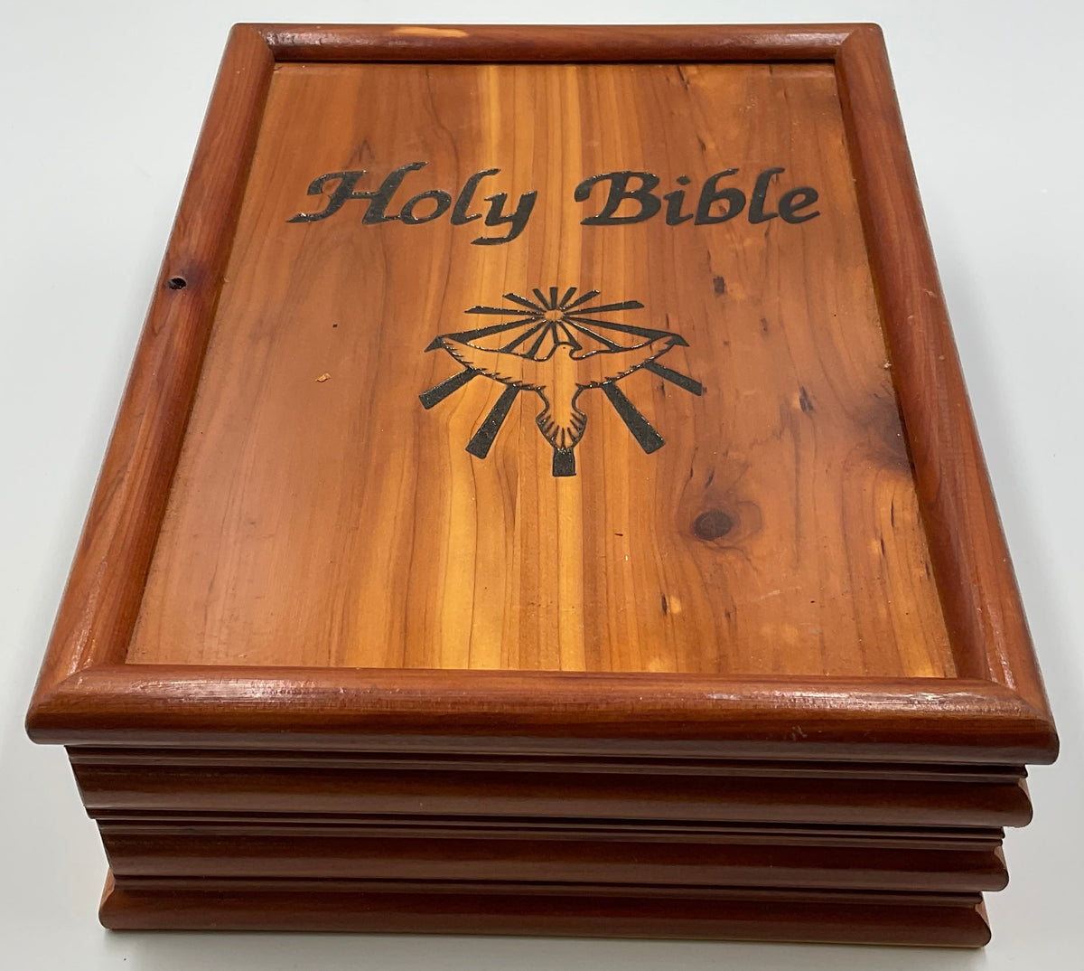 Dove of Peace KJV Holy Bible King James Version Ceder Wood Presentation Box