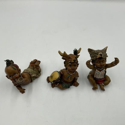 Vintage Resin “Indian Child” Figurines