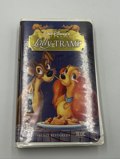 Walt Disney’s Lady and the Tramp Fully Restored VHS Tape with Clamshell Case